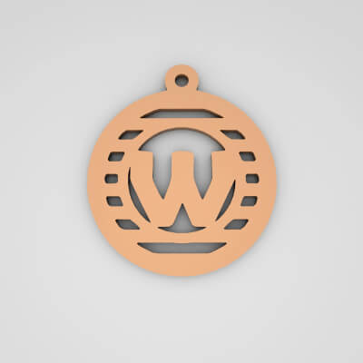 W Initial Stylish Monogram Keychain