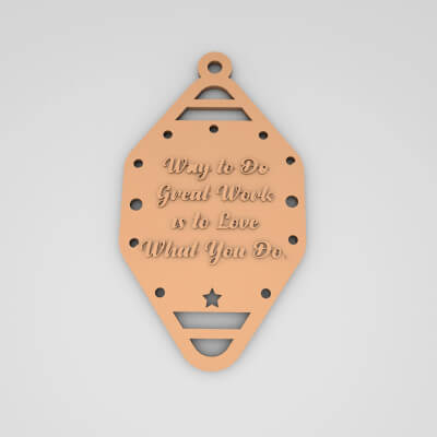 Way To Do Great Work Is To Cute Keychain