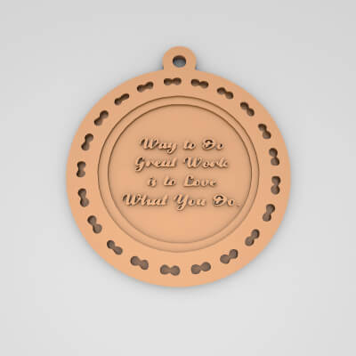 Way To Do Great Work Is To Love Quote Round Keychain