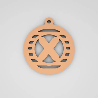 X Initial Stylish Monogram Keychain