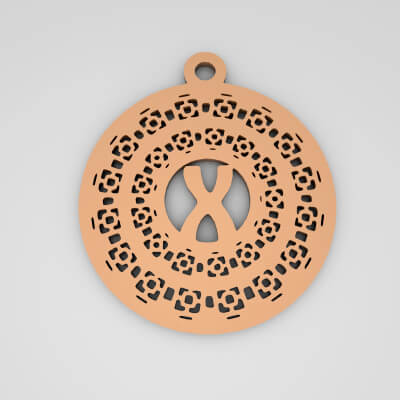 X Monogram Cute Keychain