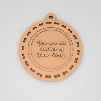 You Are The Author of Your Story Quote Round Keychain