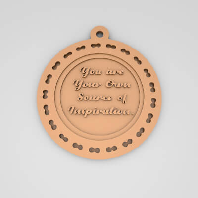 You Are Your Own Source of Inspiration Quote Round Keychain