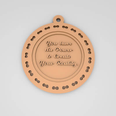 You Have The Power To Create Your Reality Quote Round Keycha