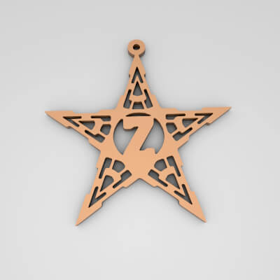 Z Star Monogram Cute Keychain