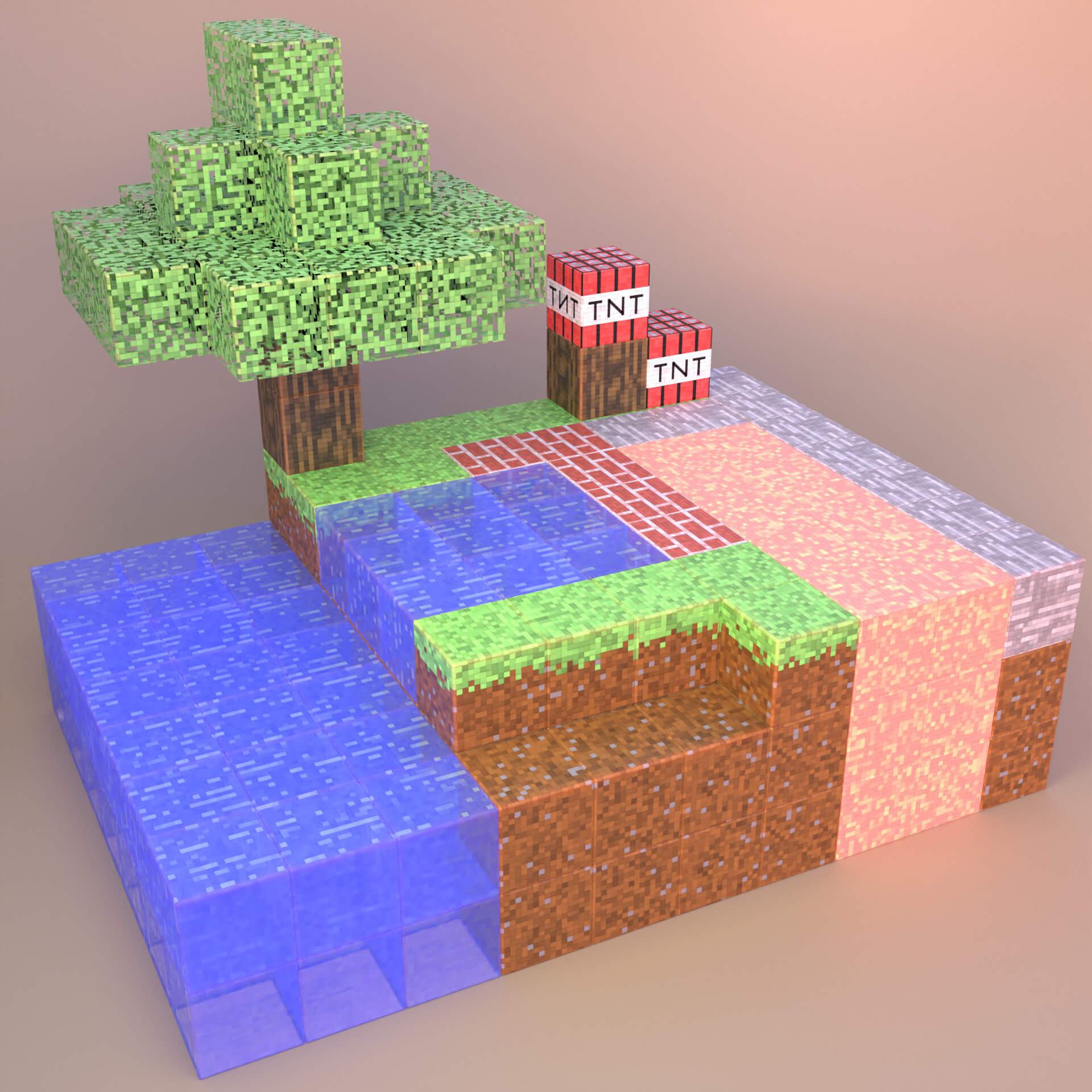 10 Minecraft Cubes Daz Content by player11en