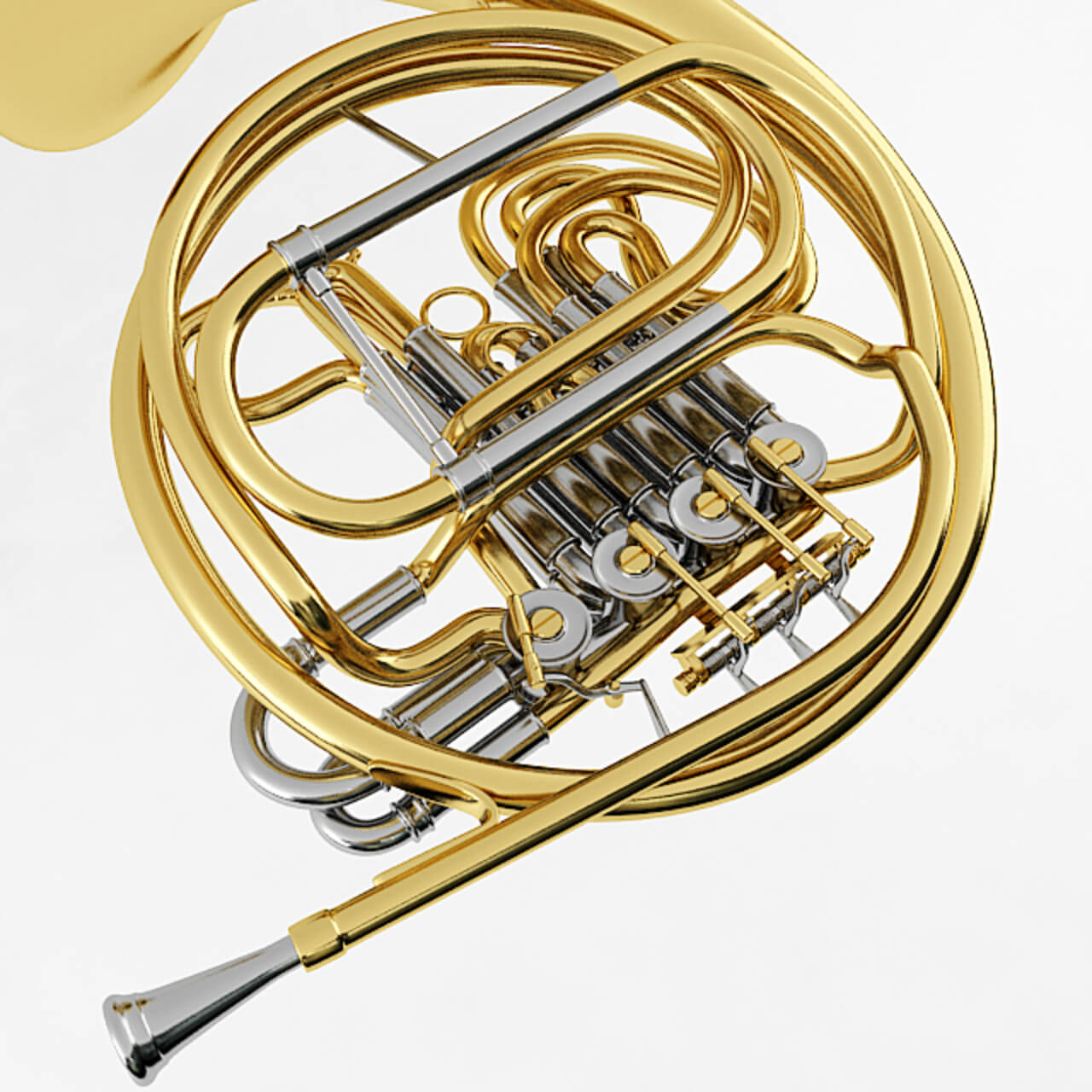 French Horn Musical Instrument - 3D Model by Plutonius3d
