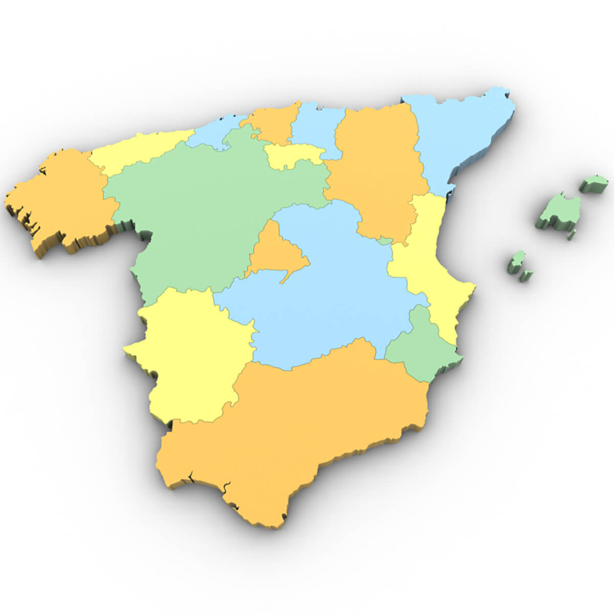 Map of Spain - 3D Model by Plutonius3d
