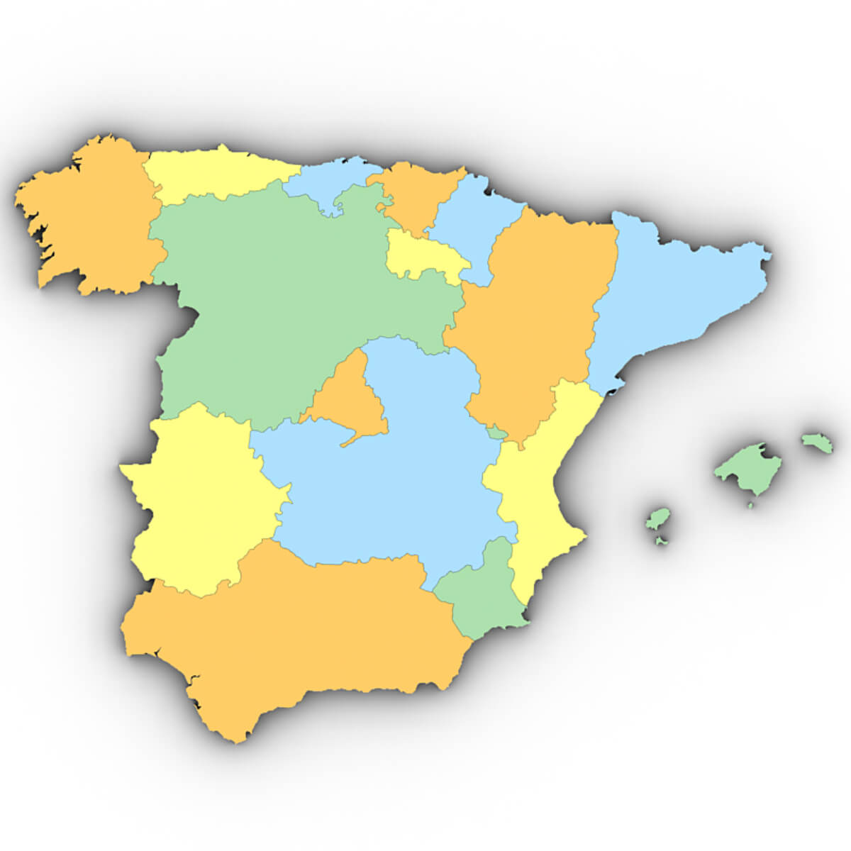 Map of Spain - 3D Model by Plutonius3d
