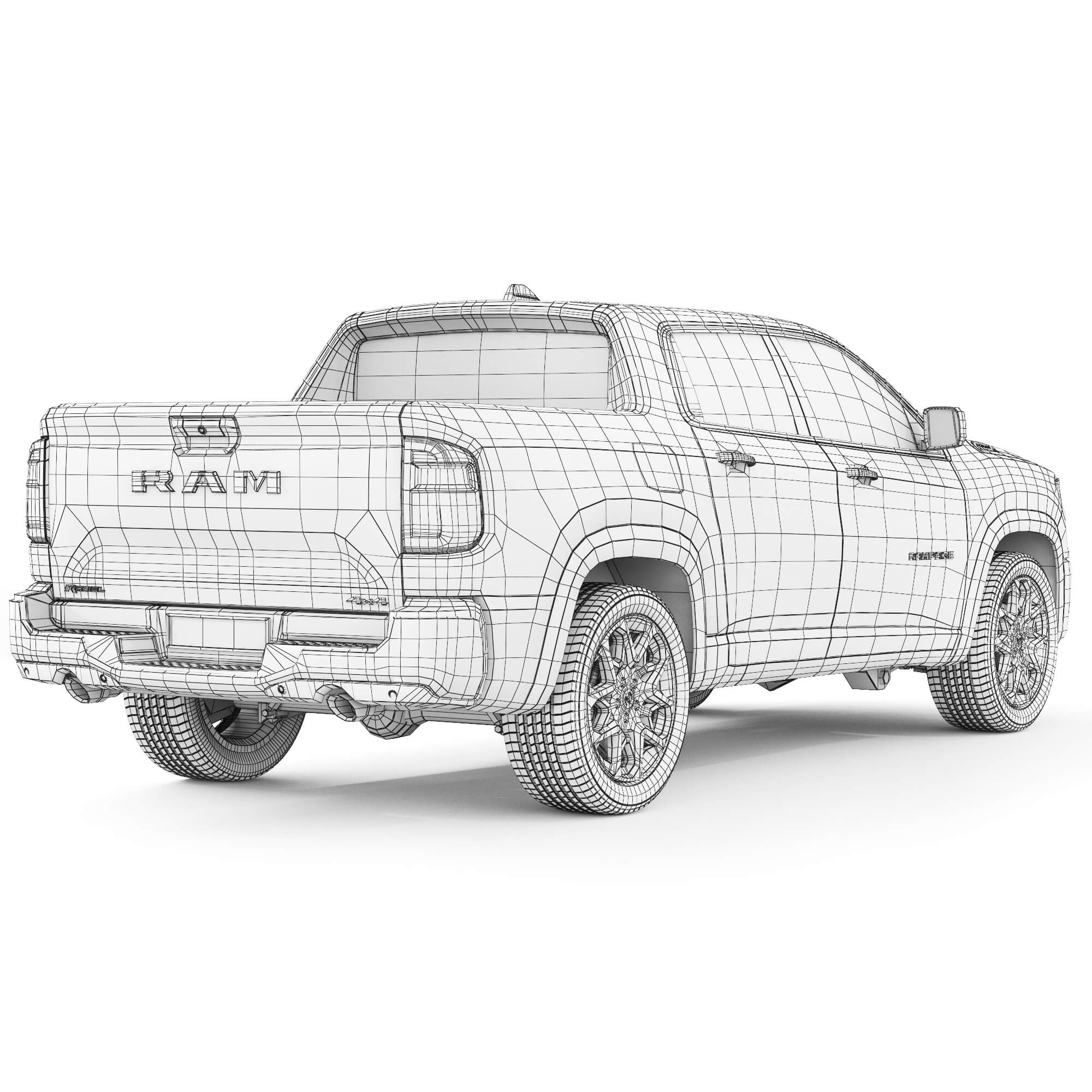 Ram Rampage Rebel 2024 3D Model by podshyvalov