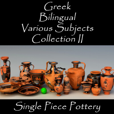 Greek Bilingual Various Subjects Col II Single Piece Pottery