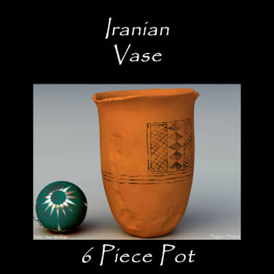 Iranian Vase 6 Piece Pot