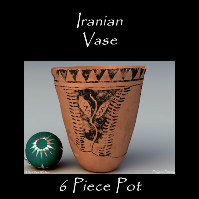 Iranian Vase 6 Piece Pot