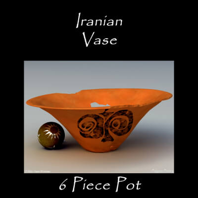 Iranian Vase 6 Piece Pot