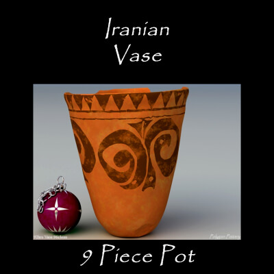 Iranian Vase 9 Piece Pot