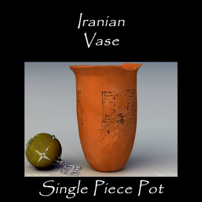 Iranian Vase Single Piece Pot