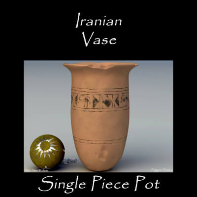 Iranian Vase Single Piece Pot