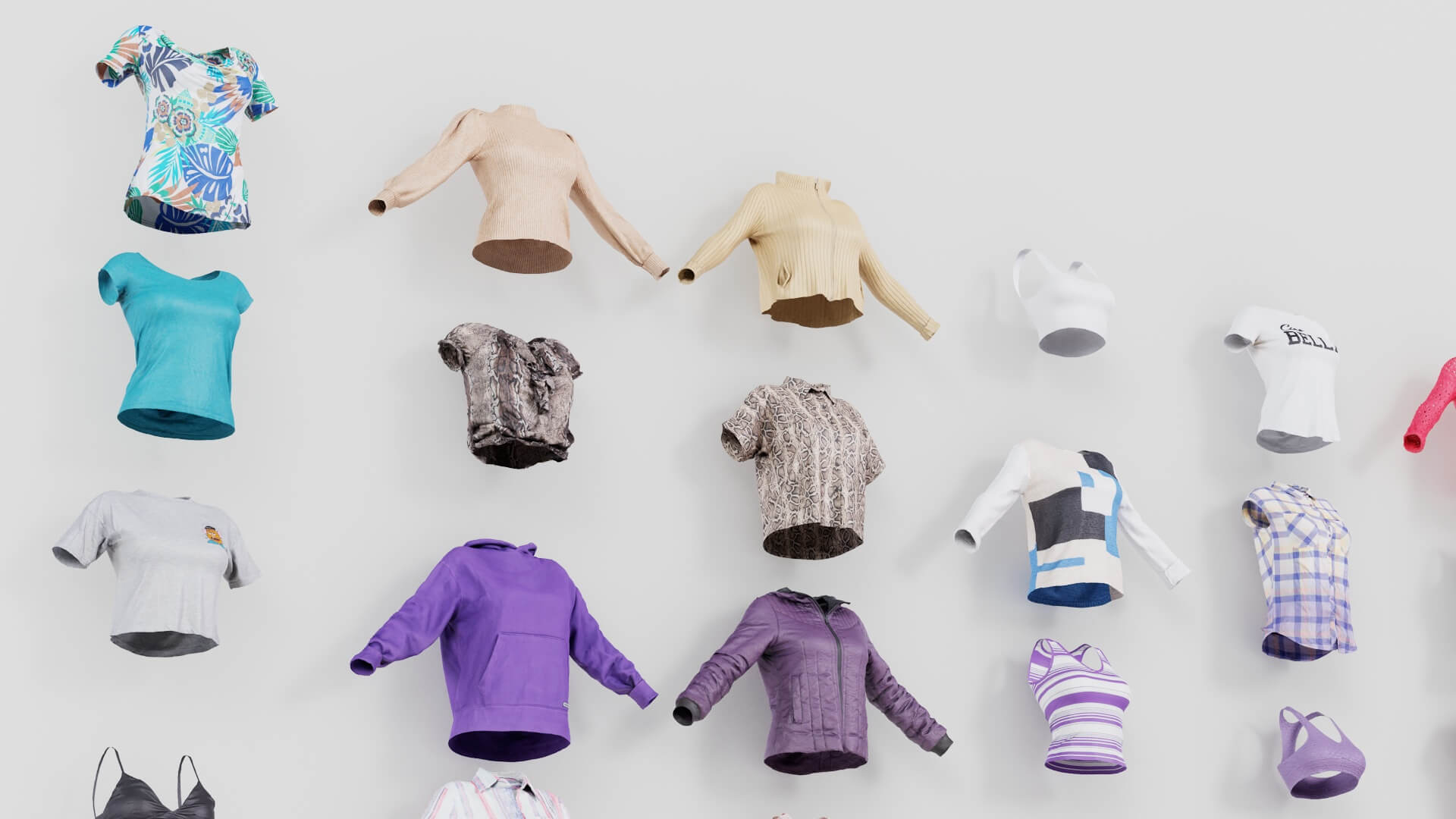 56 Tops and Jackets Collection - 3D Model by Polygonal Miniatures