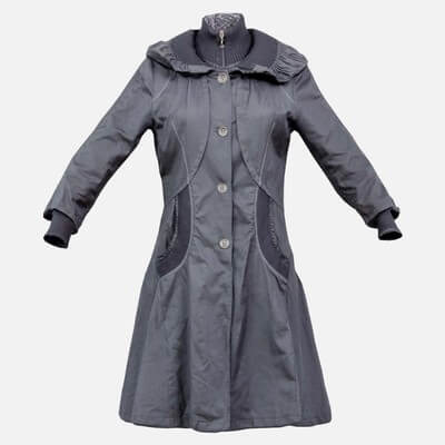 Black Witch Coat Closed