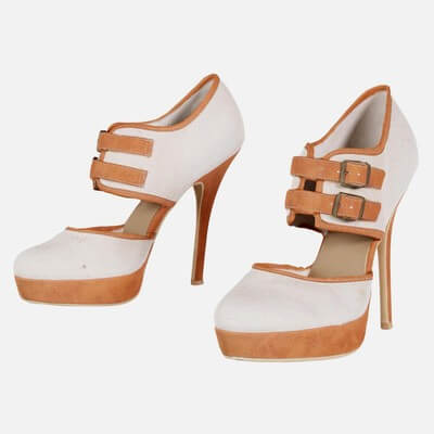 Brown Beige Heels