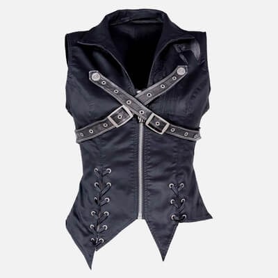 Cross Leather Vest