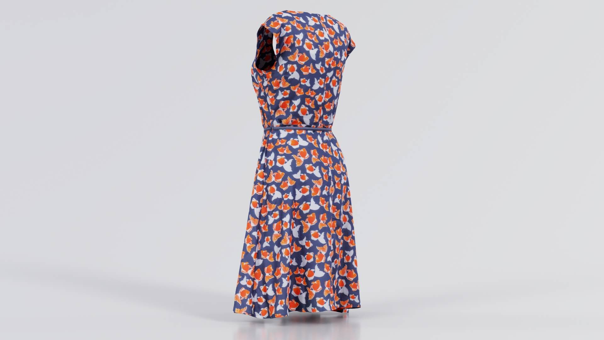 Goldfish Print Pattern Dress