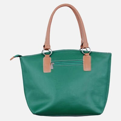 Green Brown Leather Handbag