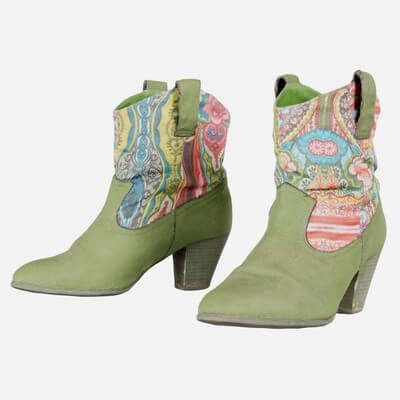Green Flower Boot