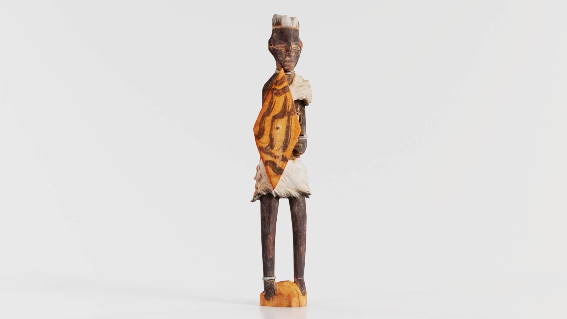 Couple's Wooden Statue Handicraft