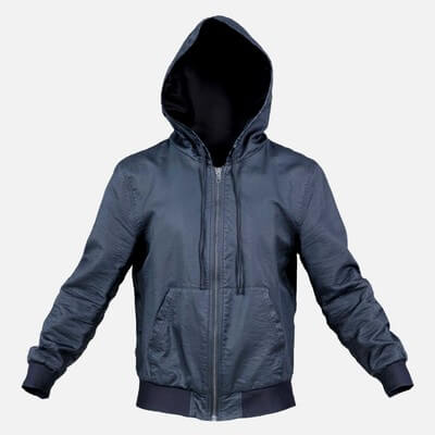 Leather Jacket Hoodie - 3D Model by Polygonal Miniatures