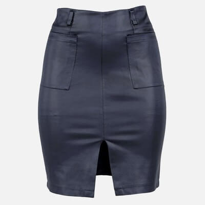 Leather Pocket Pencil Skirt