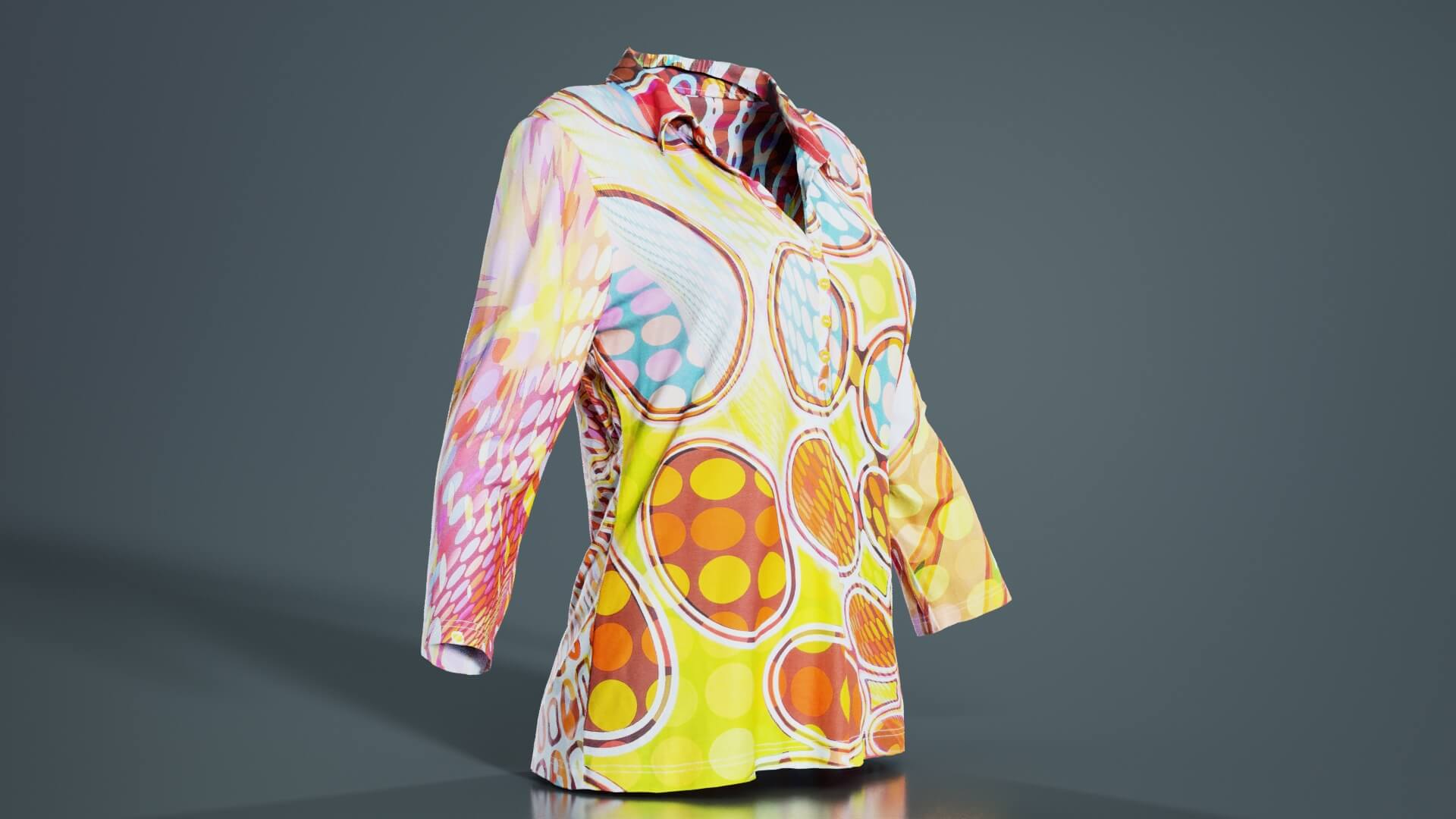 Psychedelic 60s Shirt - 3D Model by Polygonal Miniatures