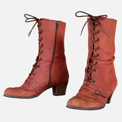 Red Laces Leather Shoe