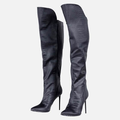 Snake Pattern Boots