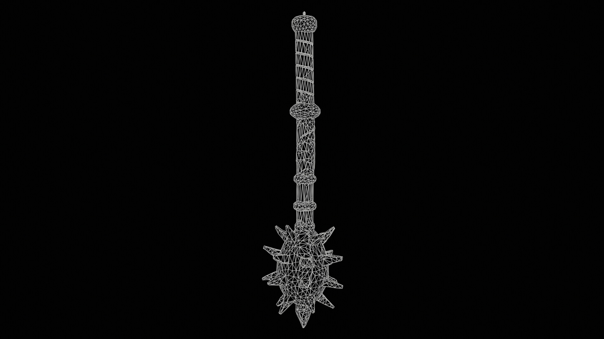 Rectangular Spiky Club Spiky Club - 3D Model by Polygonal Miniatures
