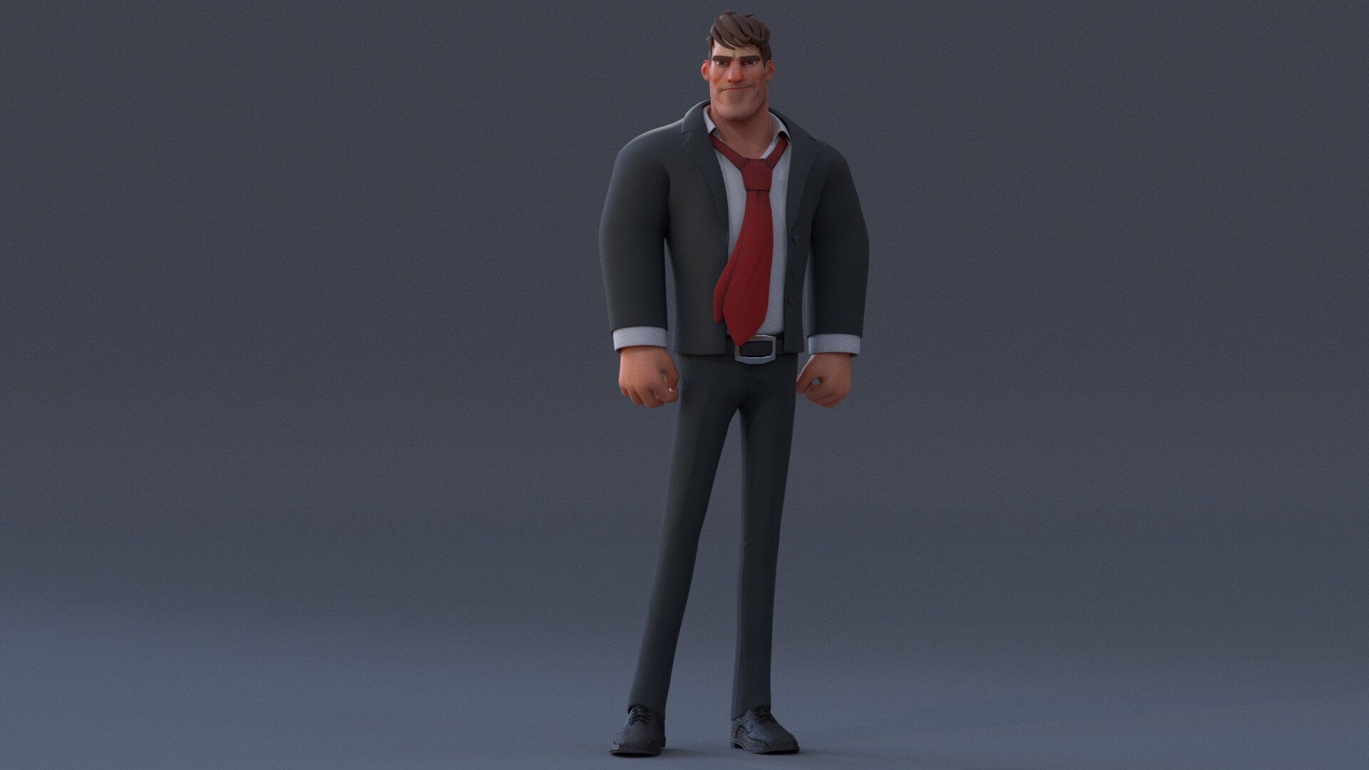 Boss Cartoon Rig - 3D Model by Pradipta