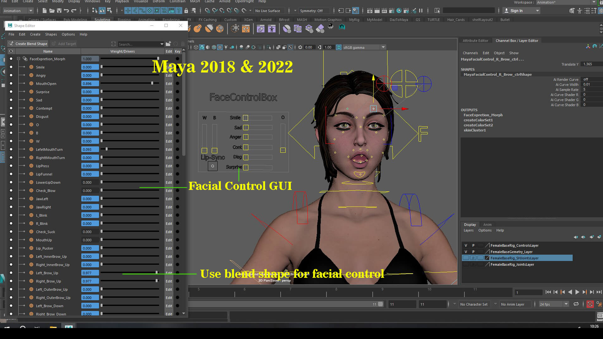Female Base Full Rig - 3D Model by Pradipta