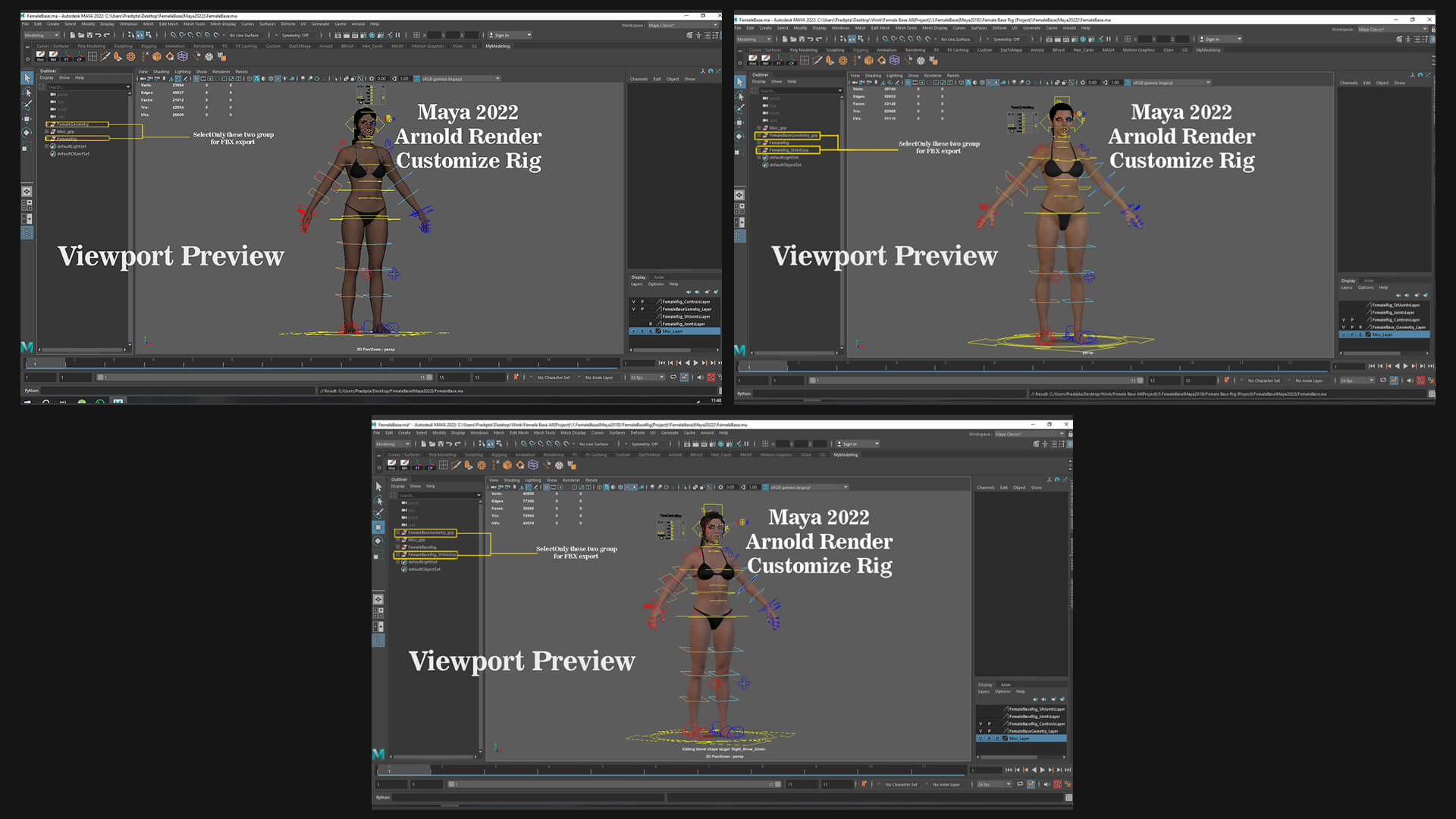 Female Base Model Pack by Pradipta