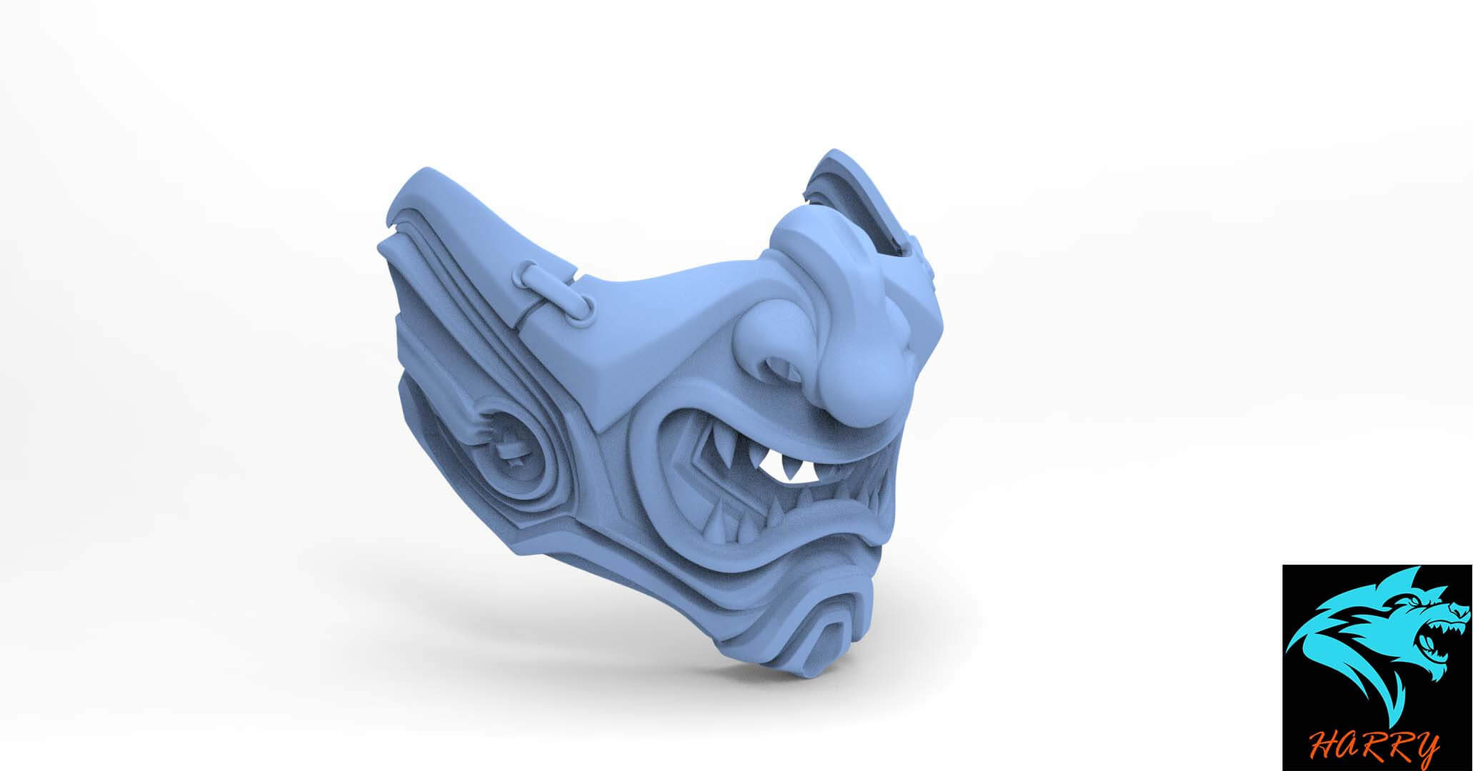 Samurai Mask for Face Mortal Kombat 11 - 3D Model by