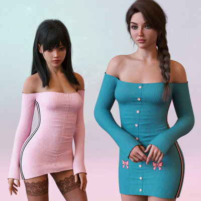 Arietta Dress for Genesis 9 Additional Sleeve Morphs by PrefoX