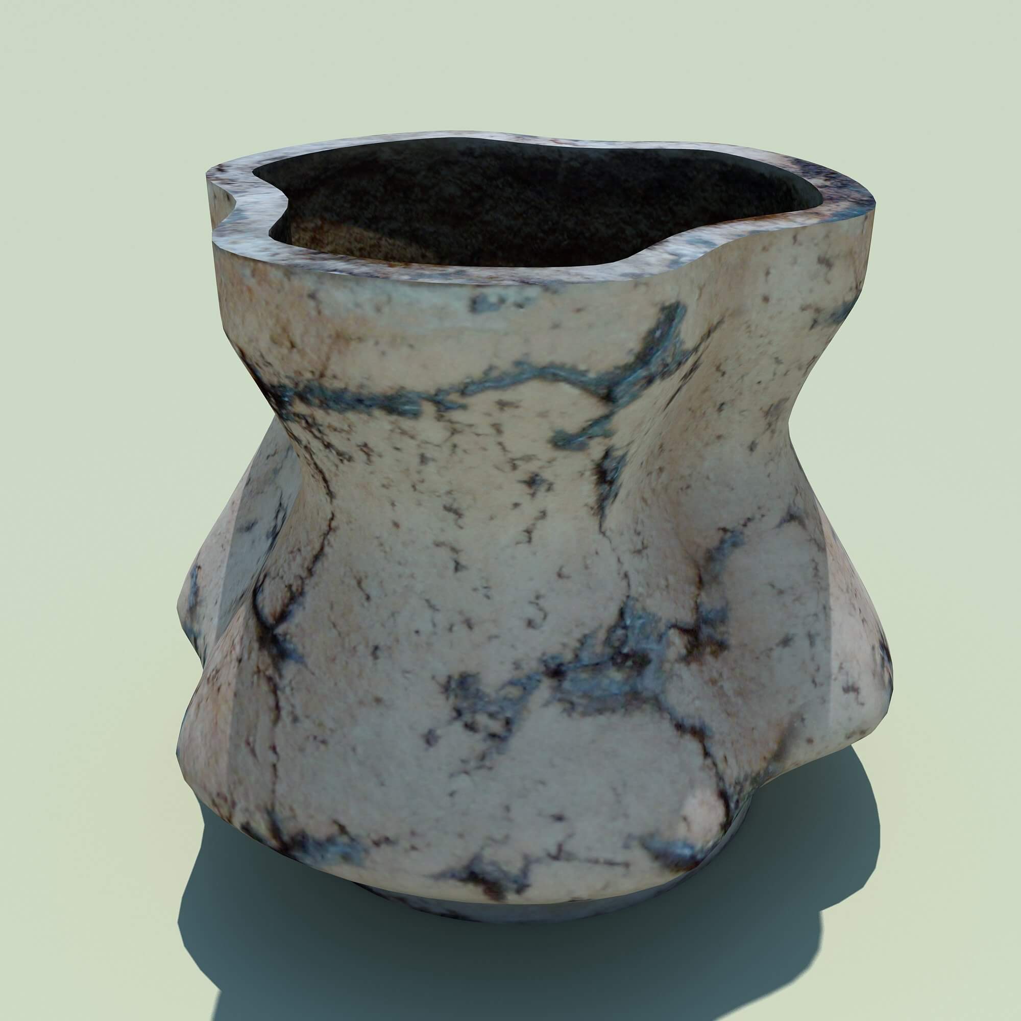 Ceramic Flower Pot Free 3D Model by pressformer