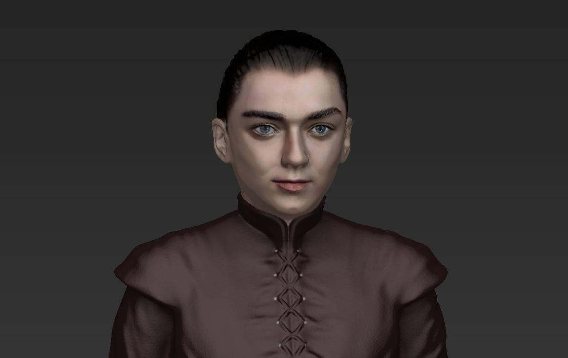Arya Stark (Full Color) - 3D Model by PrintedReality