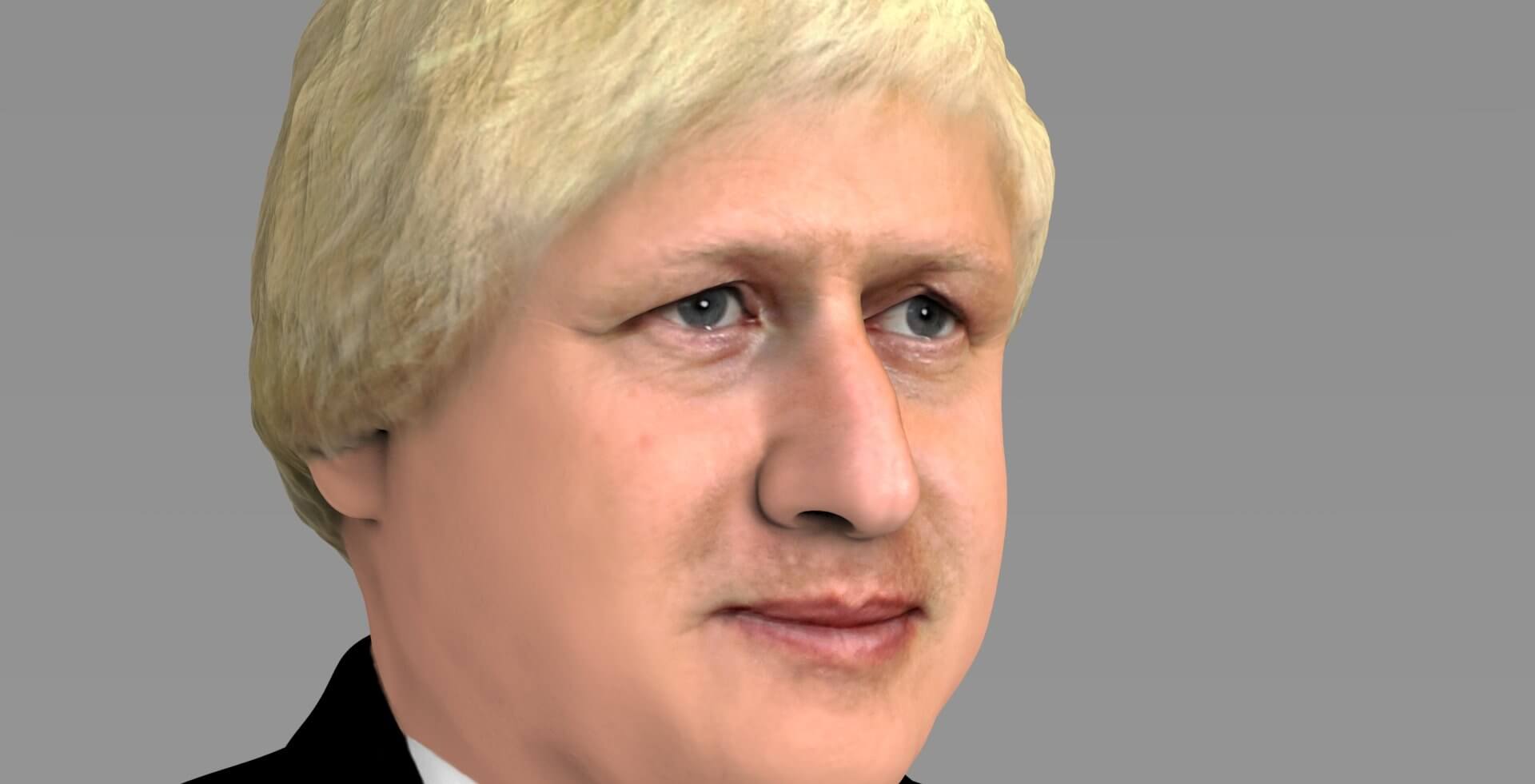 Boris Johnson Bust (Full Color) - 3D Print Model by PrintedReality