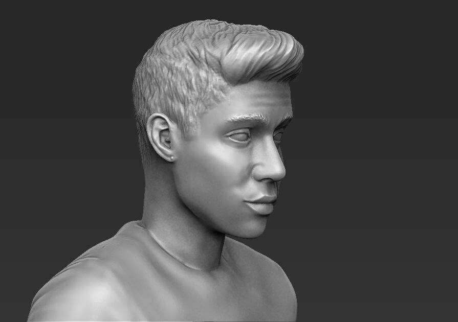 Justin Bieber 3D Print Model by PrintedReality