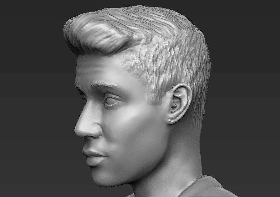 Justin Bieber 3D Print Model by PrintedReality