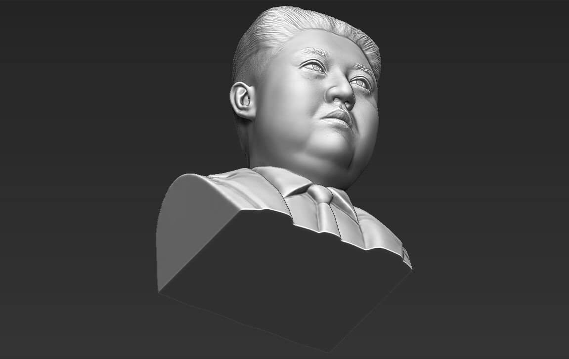 Kim JongUn Bust 3D Print Model by PrintedReality