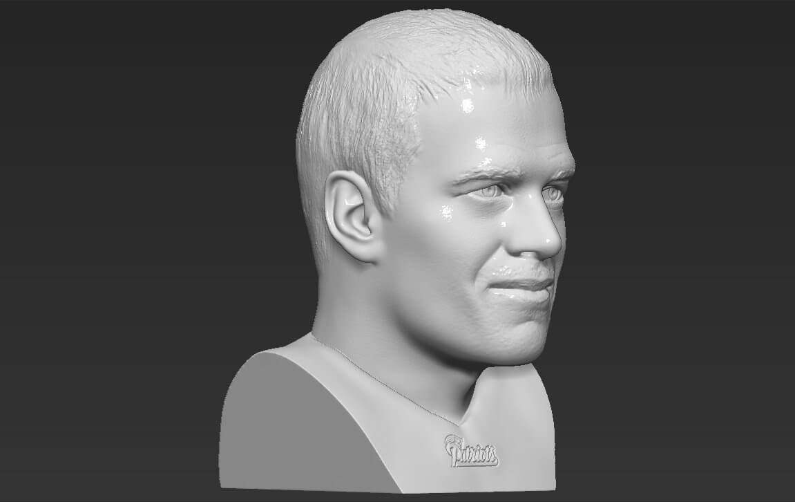Tom Brady Bust Print Ready 3D Model