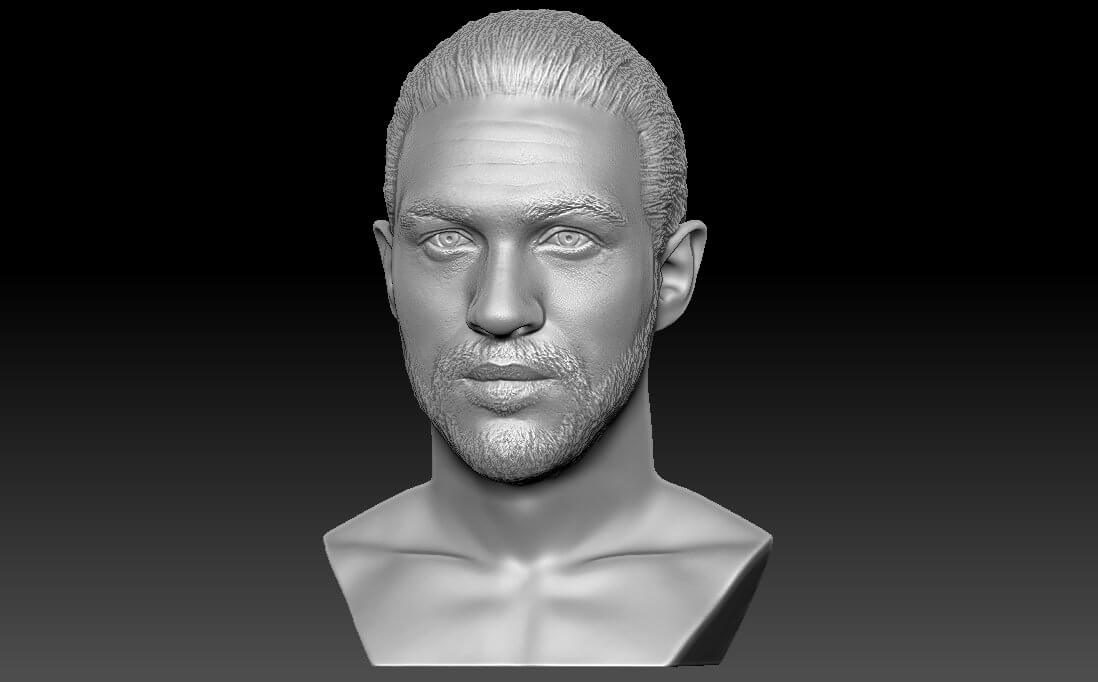 Tom Hardy Bust - 3D Print Model by PrintedReality