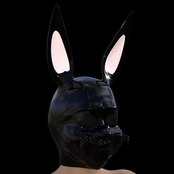 Full Face Latex Mask 3D Render | RenderHub Gallery