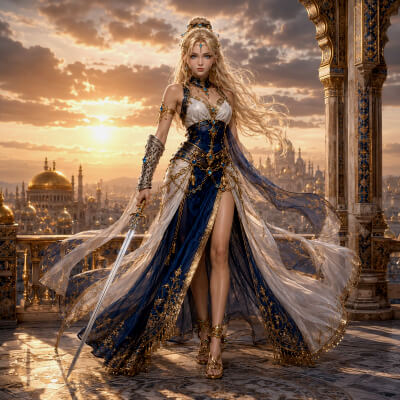 Alis Sister Fantasy Princess Warrior Rigged